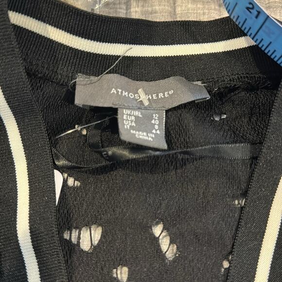 Atmosphere NWOT Zipper Texture Jacket with striped detail. - Picture 6 of 6